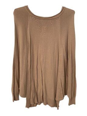 Cobblestone Living Vera Sweater One Size Long Sleeve Pullover Camel Knitwear NEW